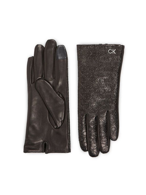 Calvin Klein Calvin Klein Ženske rokavice Re-Lock Emb/Deb Leather Gloves K60K611165 Črna