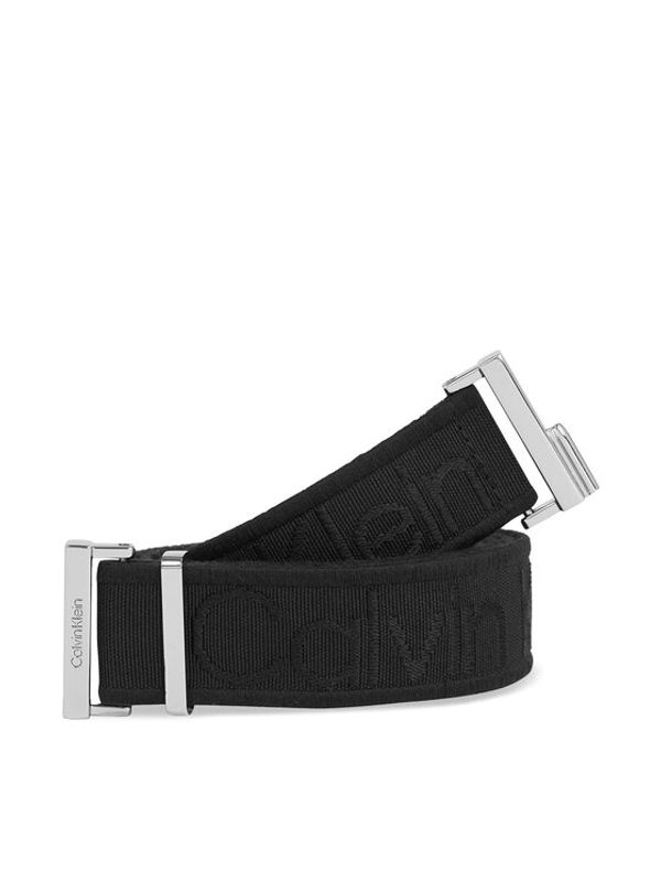 Calvin Klein Calvin Klein Ženski pas Gracie Logo Jacquard Belt 3.0 K60K611922 Črna