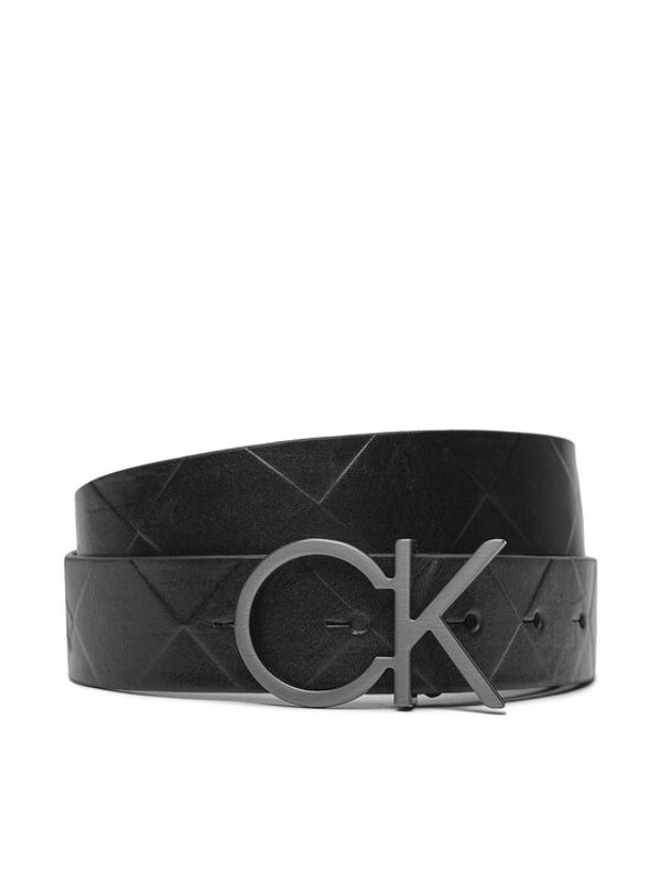 Calvin Klein Calvin Klein Ženski pas Re-Lock Quilt Ck Logo Belt 30Mm K60K611102 Črna