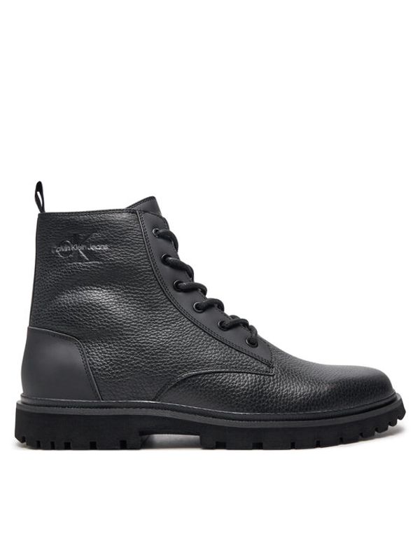 Calvin Klein Calvin Klein Zimski škornji Eva Mid Laceup Boot Lth YM0YM00751 Črna