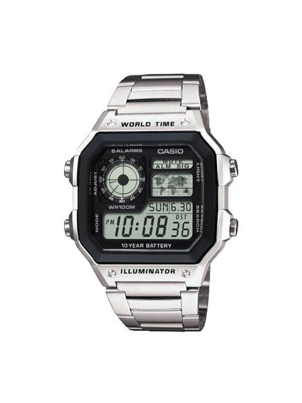 Casio Casio Ročna ura AE-1200WHD-1AVEF Srebrna