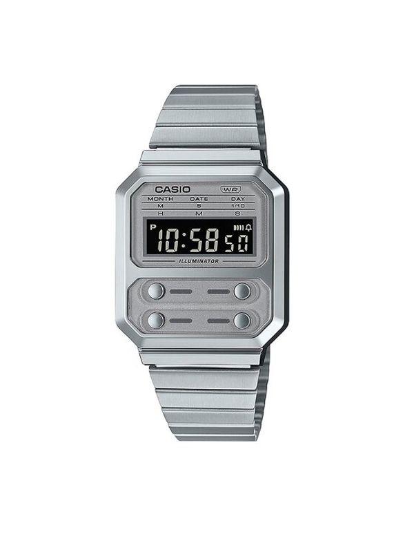 Casio Casio Ročna ura Vintage A100WE-7BEF Srebrna