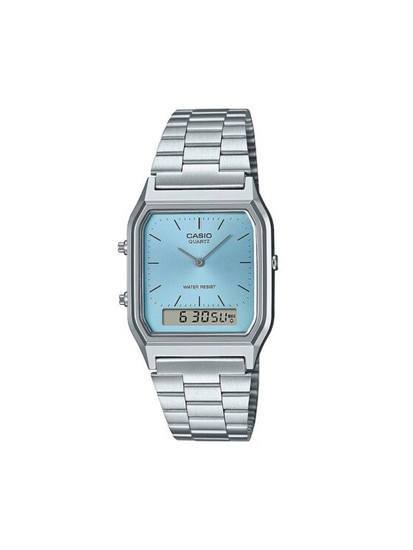 Casio Casio Ročna ura Vintage Maxi AQ-230A-2A1MQYES Srebrna