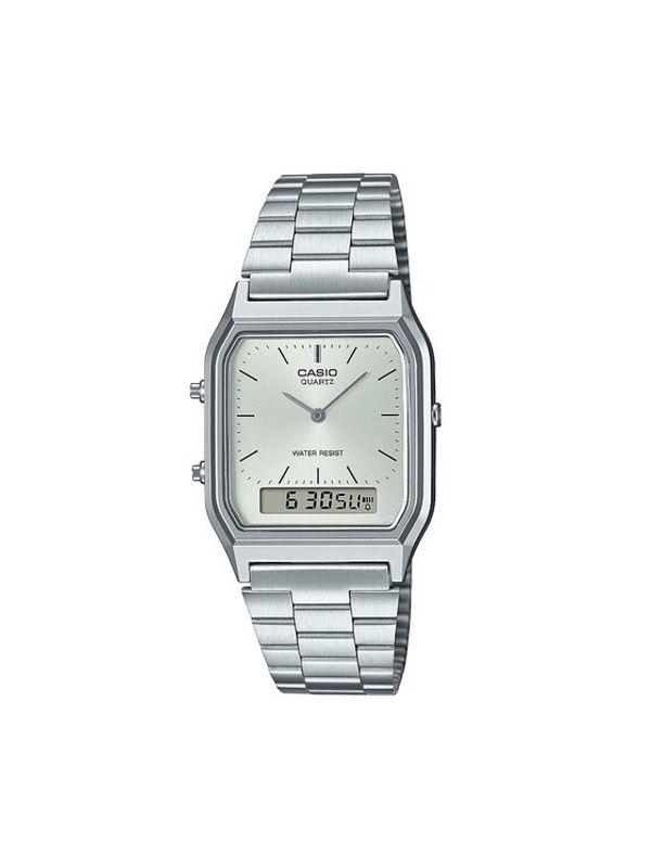 Casio Casio Ročna ura Vintage Maxi AQ-230A-7AMQYES Srebrna