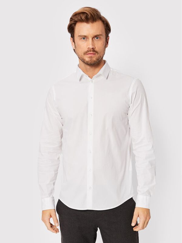 Casual Friday Casual Friday Srajca Palle 500924 Bela Slim Fit