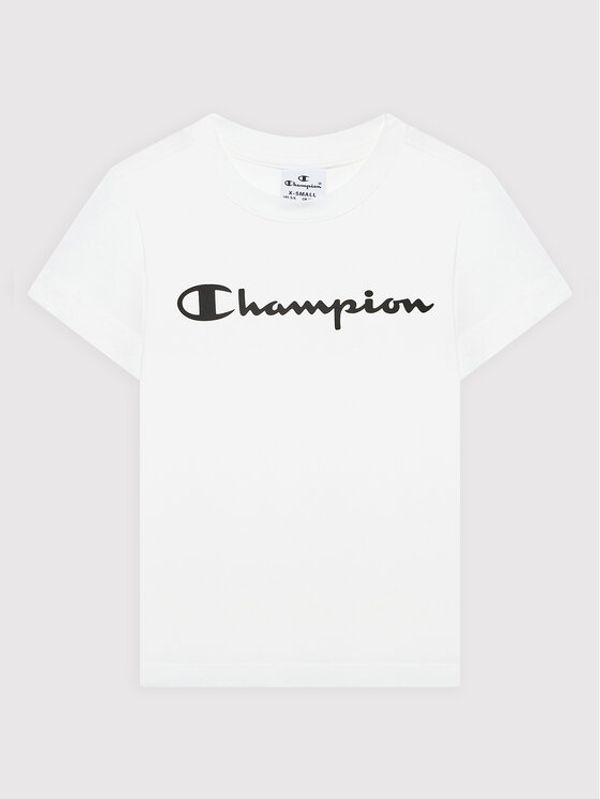 Champion Champion Majica Contrast Script Logo 404541 Bela Regular Fit