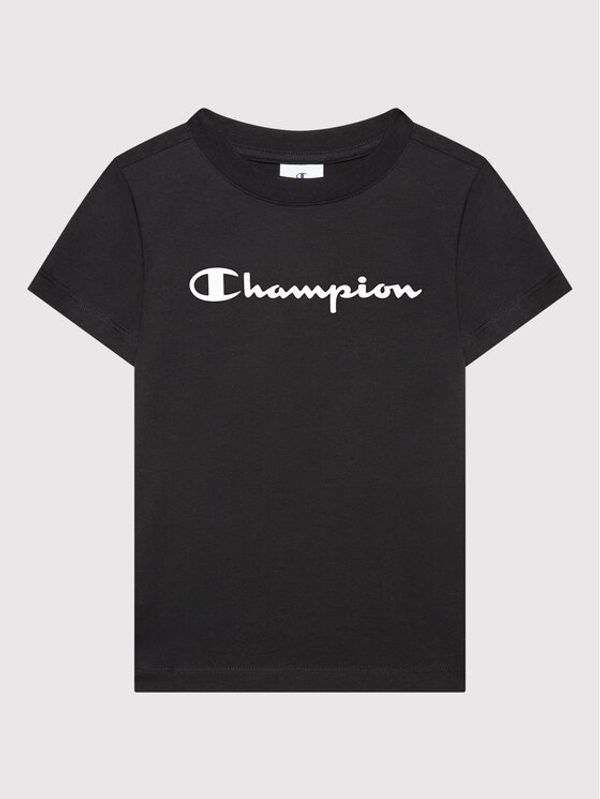 Champion Champion Majica Contrast Script Logo 404541 Črna Regular Fit