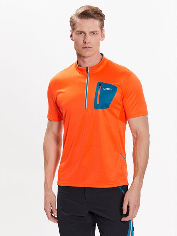 CMP CMP Kolesarska majica 3C89757T Oranžna Regular Fit