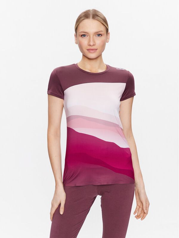 CMP CMP Športna majica 33N6186 Bordo rdeča Regular Fit