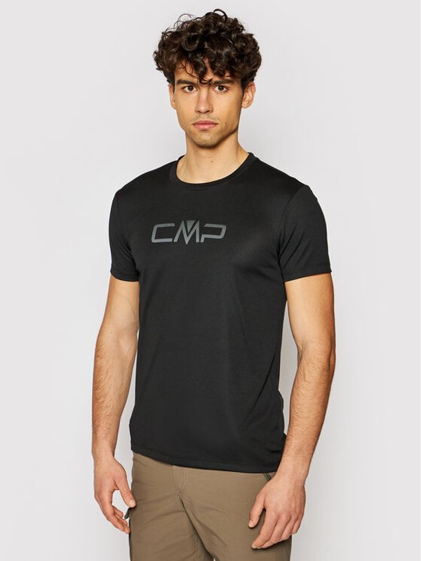 CMP CMP Športna majica 39T7117P Črna Regular Fit
