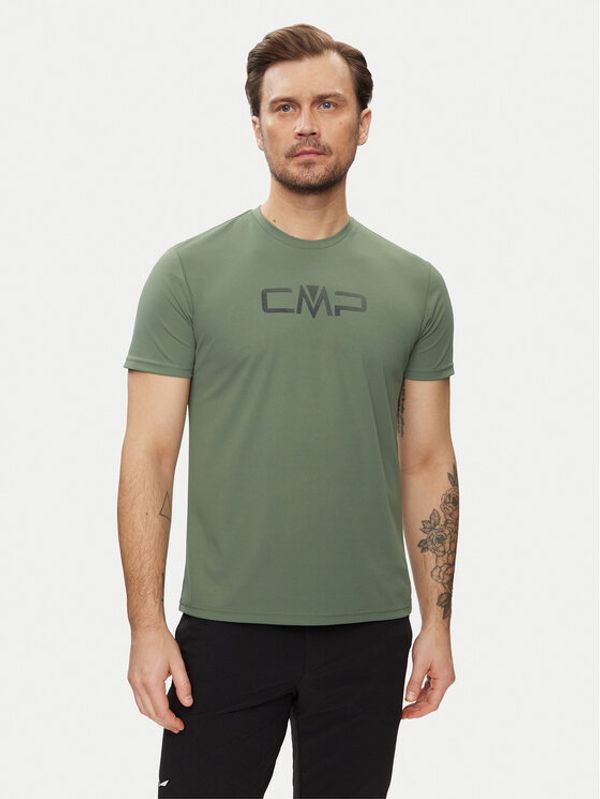 CMP CMP Športna majica 39T7117P Zelena Regular Fit