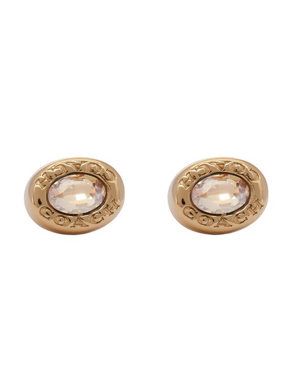 Coach Coach Uhani Signature Logo Stone Stud Earrings 37335729GLD230 Zlata