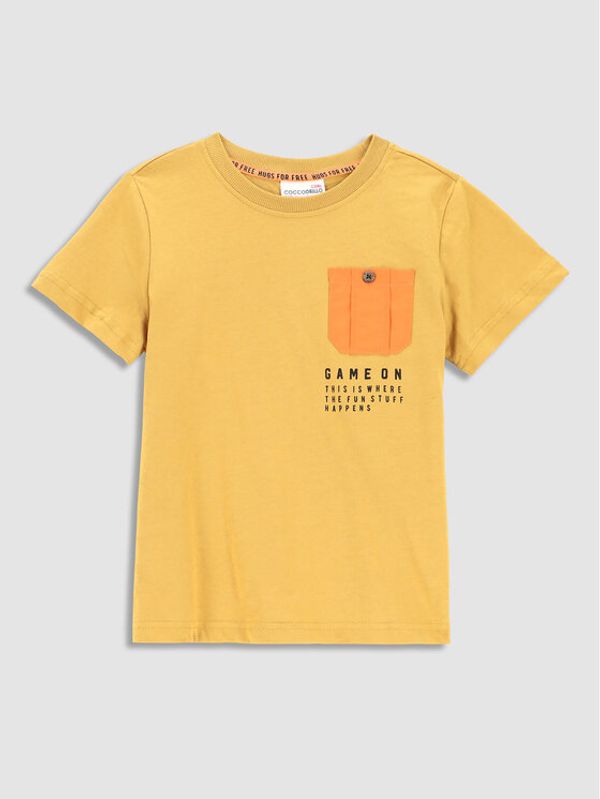 Coccodrillo Coccodrillo Majica WC2143204GOI Rumena Regular Fit