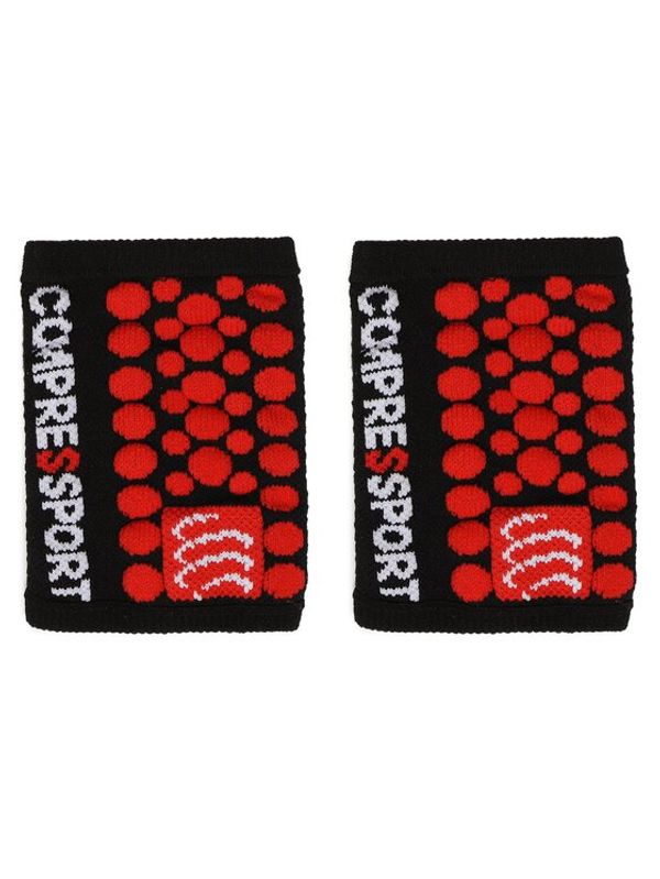 Compressport Compressport Set trakov za roke Sweatbands 3D.Dots WSTV2 Črna