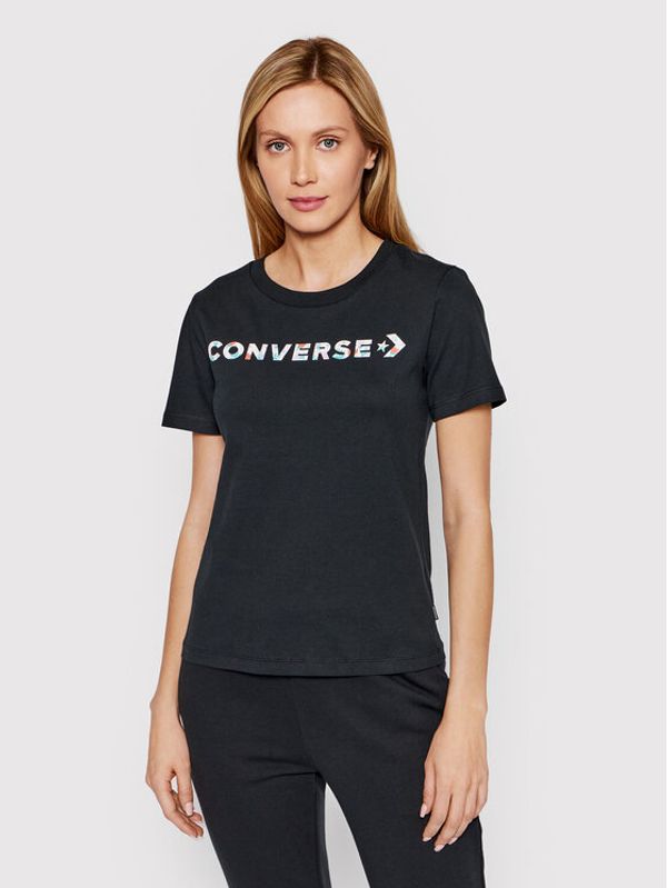 Converse Converse Majica Icon Play Floral 10023946-A01 Črna Standard Fit