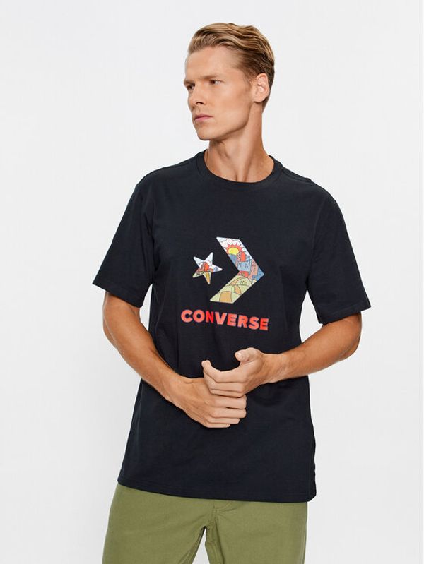 Converse Converse Majica Star Chevron Block Infill Ss Tee 10025280-A01 Črna Regular Fit