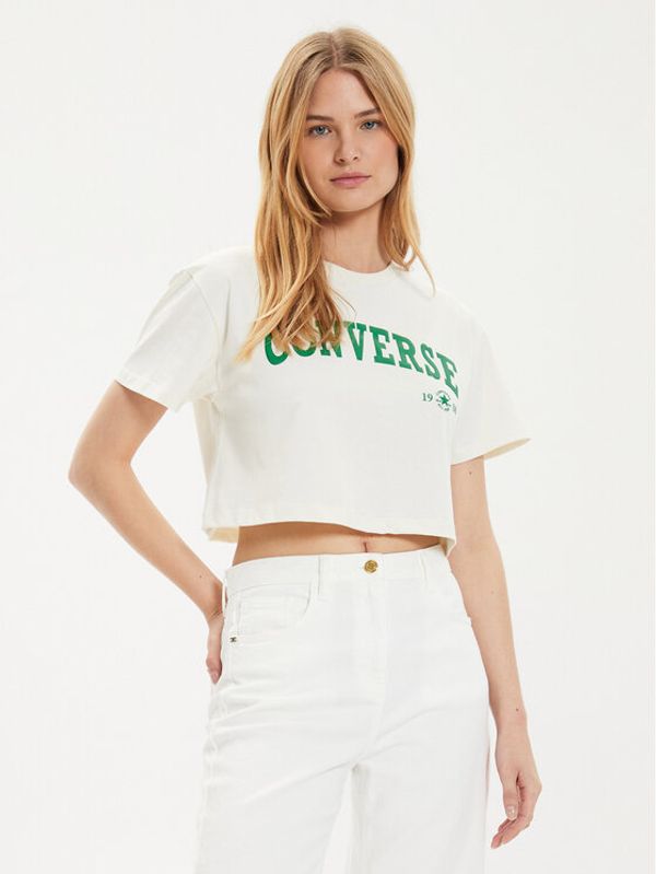 Converse Converse Majica W Retro Chuck Cropped Tee 10027151-A03 Écru Regular Fit