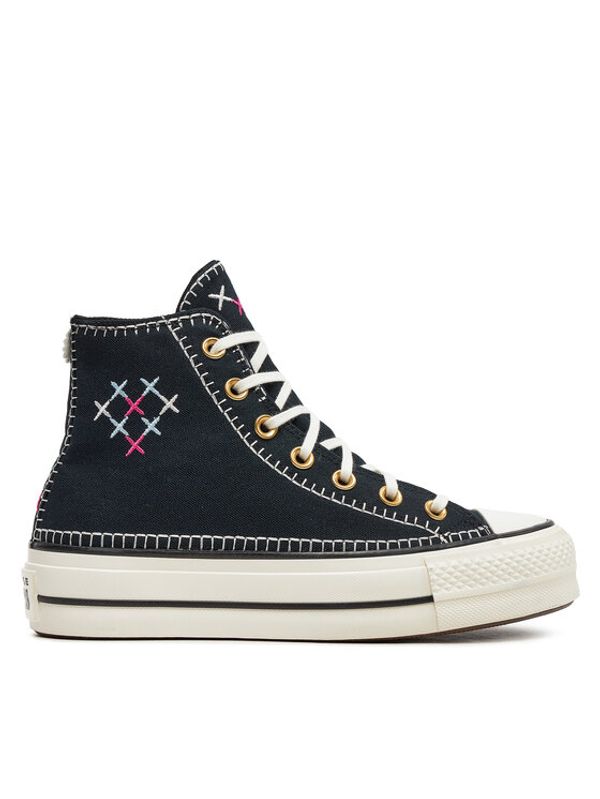 Converse Converse Modne superge Chuck Taylor All Star Lift Crafted Stitching Platform A08731C Črna