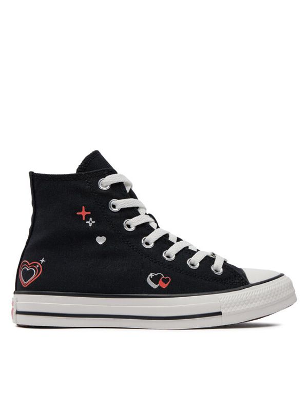 Converse Converse Modne superge Chuck Taylor All Star Y2K Heart A09116C Črna