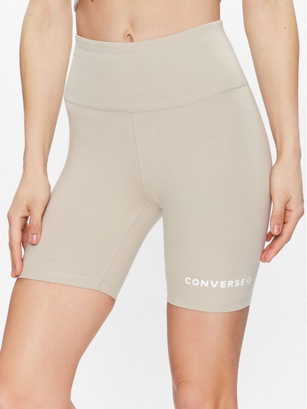 Converse Converse Športne kratke hlače Wordmark 10024539-A02 Écru Slim Fit