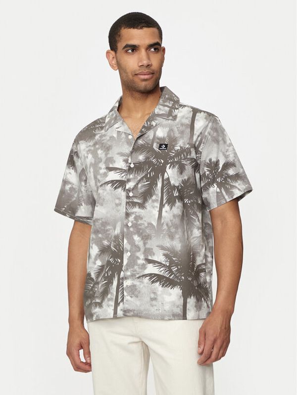 Converse Converse Srajca M Aop Resort Shirt 10026435-A01 Črna Regular Fit