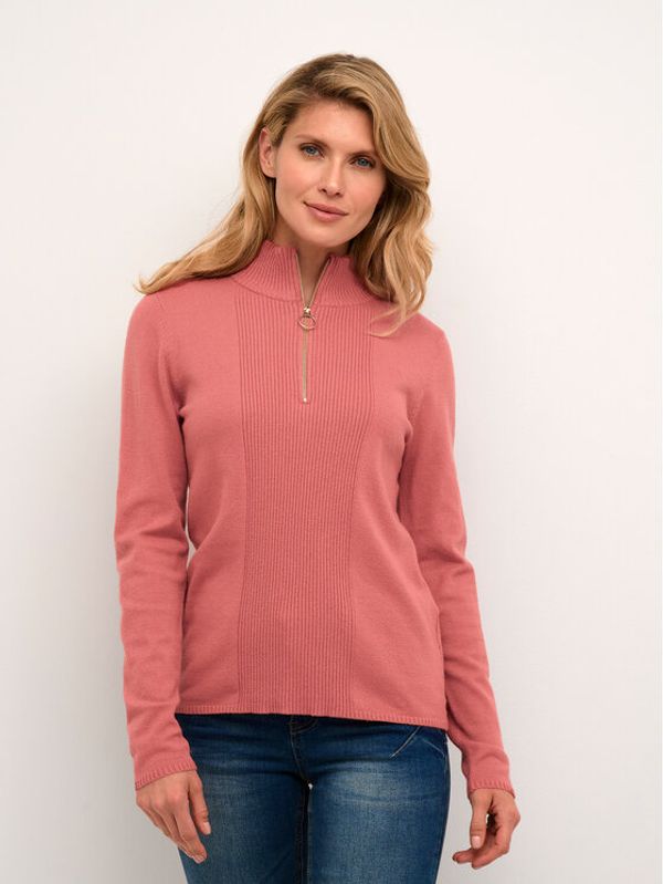 Cream Cream Pulover Crdela High Neck 10610647 Roza Straight Fit