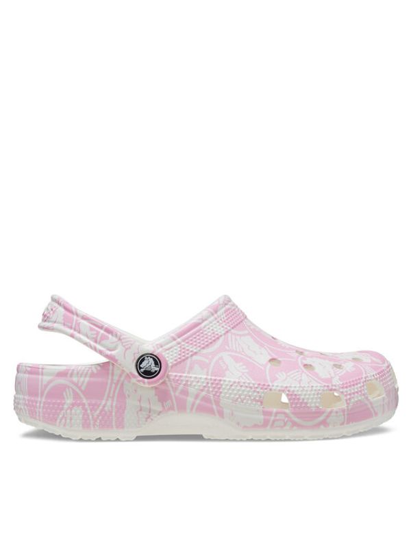 Crocs Crocs Natikači Classic Duke Print Clog 210003 Roza