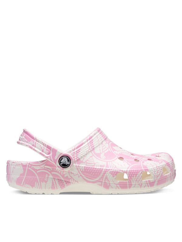 Crocs Crocs Natikači Classic Duke Print Clog K 210007 Roza