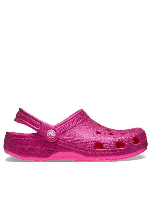 Crocs Crocs Natikači Classic Glitter Clog 205942 Roza