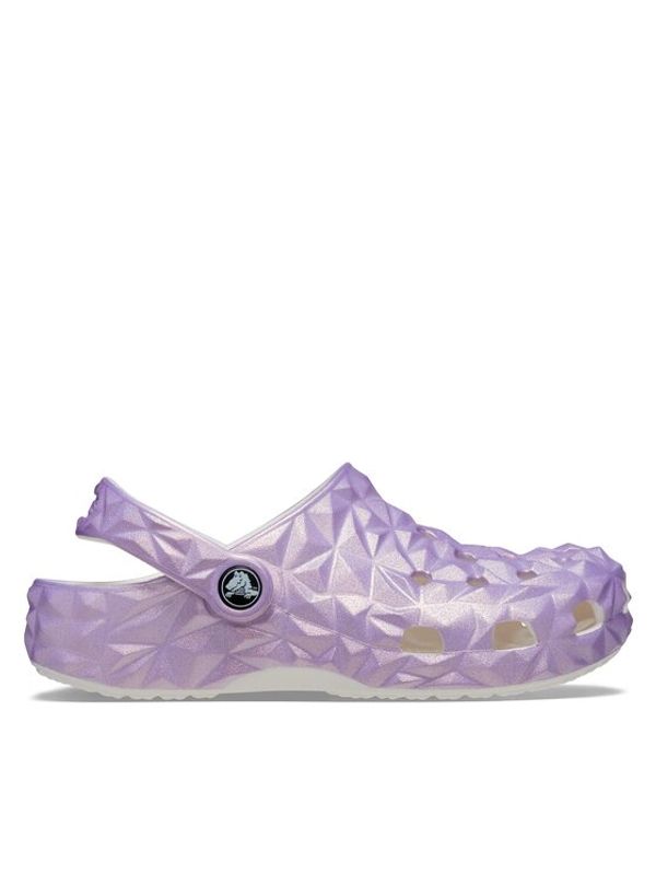 Crocs Crocs Natikači Classic Iridescent Geo Clog Kids 209693 Bela