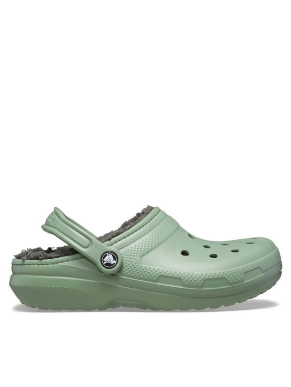 Crocs Crocs Natikači Classic Lined Clog 203591 Zelena