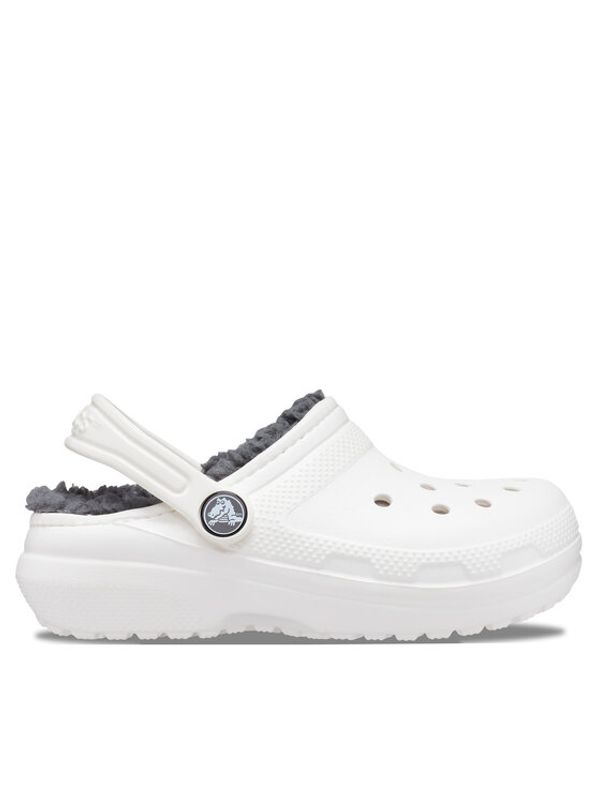 Crocs Crocs Natikači Classic Lined Clog Kids 207010 Bela