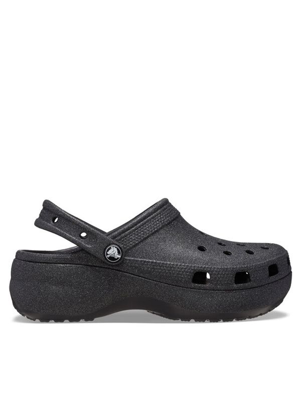 Crocs Crocs Natikači Classic Platform Glitter Clog W 207241 Črna