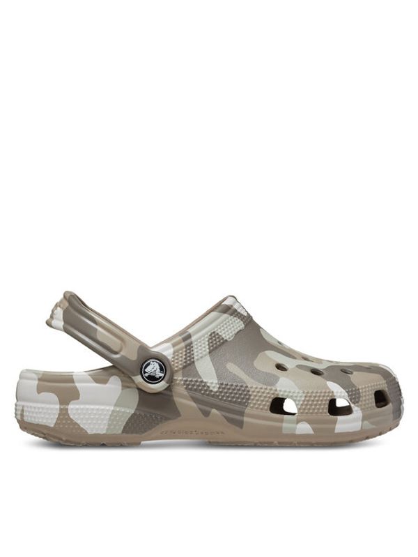 Crocs Crocs Natikači Classic Printed Camo Clog 206454 Bež