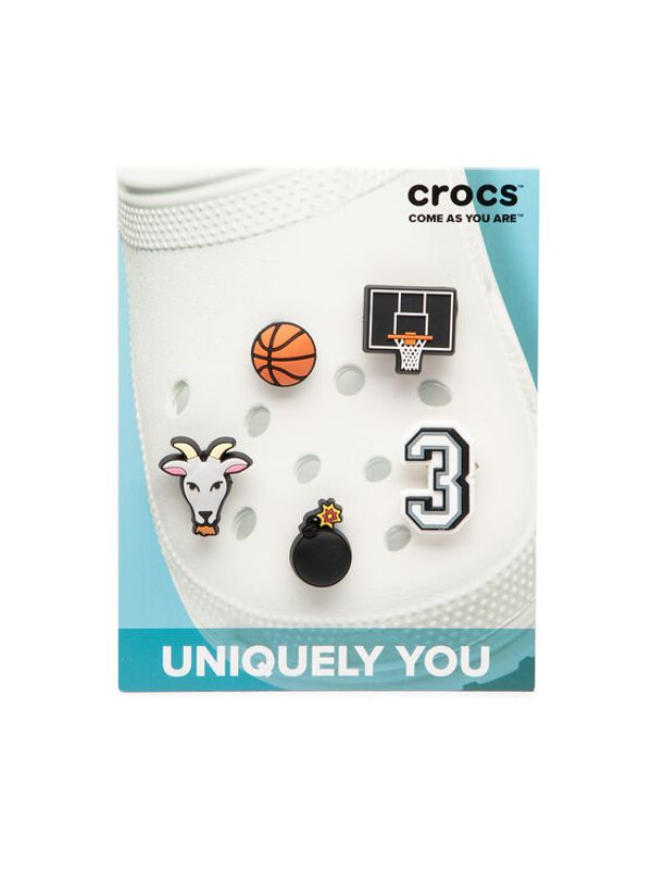 Crocs Crocs Okrasek za obutev Jibbitz Basketball Star 5 pack 10009750 Črna