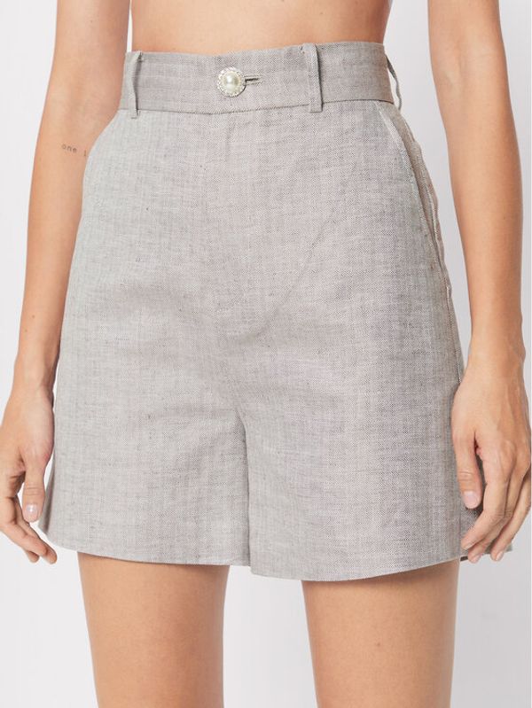 Custommade Custommade Kratke hlače iz tkanine Nolia 999463704 Siva Regular Fit