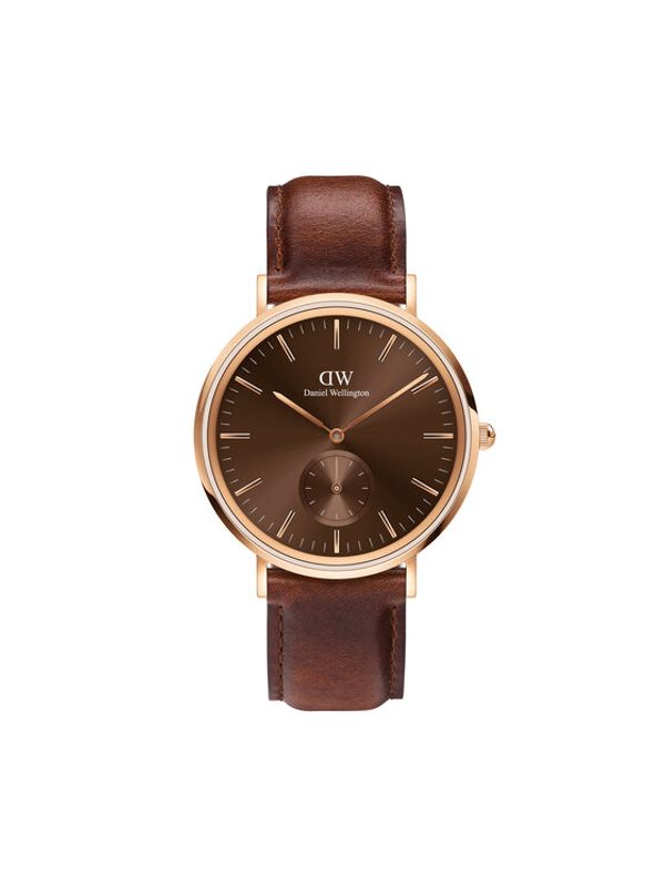 Daniel Wellington Daniel Wellington Ročna ura Classic Multi-Eye St Maves Amber DW00100707 Rjava