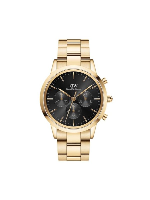 Daniel Wellington Daniel Wellington Ročna ura Iconic Chronograph DW00100641 Zlata