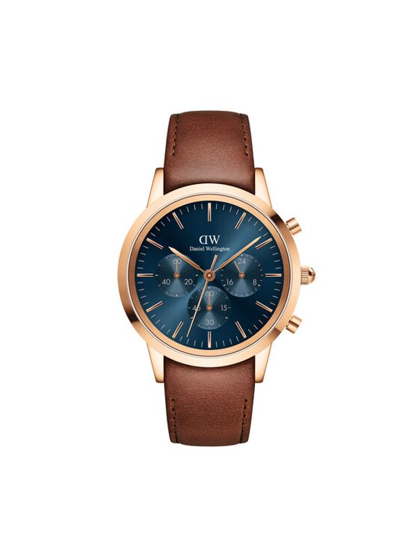 Daniel Wellington Daniel Wellington Ročna ura Iconic Chronograph St Mawes Arctic DW00100639 Rjava