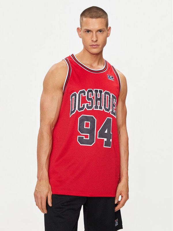 DC DC Majica brez rokavov Shy Town Jersey ADYKT03230 Rdeča Regular Fit