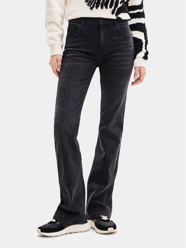 Desigual Desigual Jeans hlače 23WWDD61 Črna Flare Fit