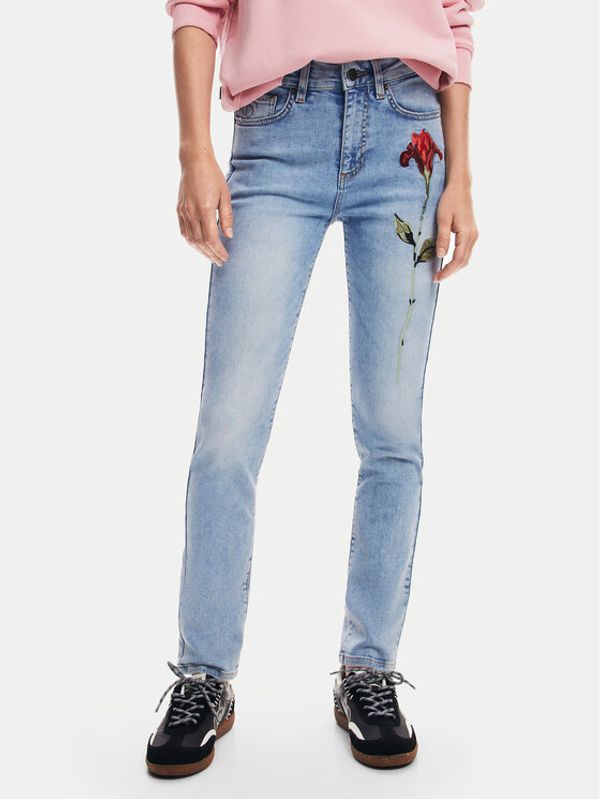 Desigual Desigual Jeans hlače Aina 24WWDD19 Modra Skinny Fit