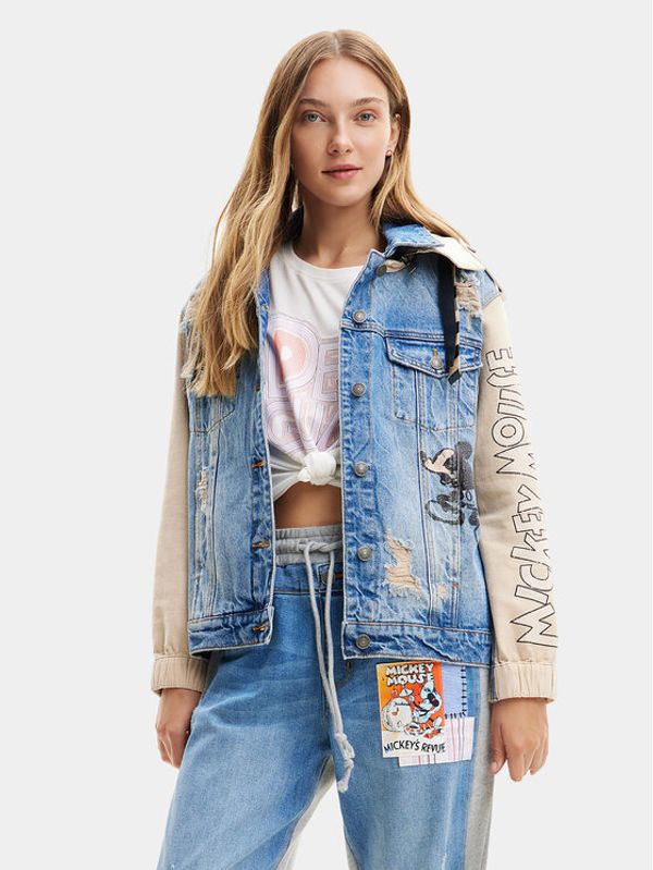 Desigual Desigual Jeans jakna MICKEY Art. 24SWEW22 Écru Regular Fit
