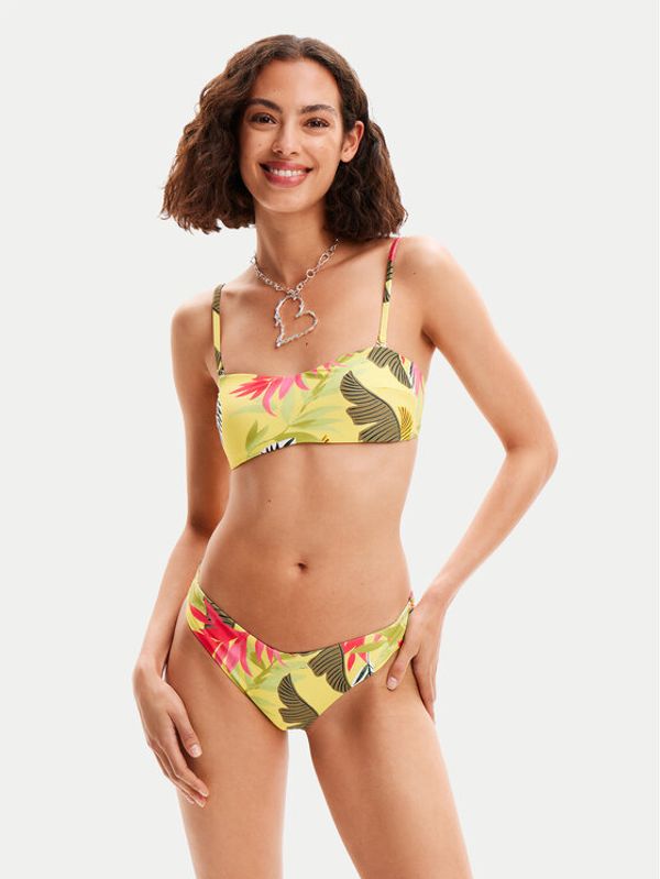 Desigual Desigual Spodnji del bikini Palms 24SWMK09 Rumena