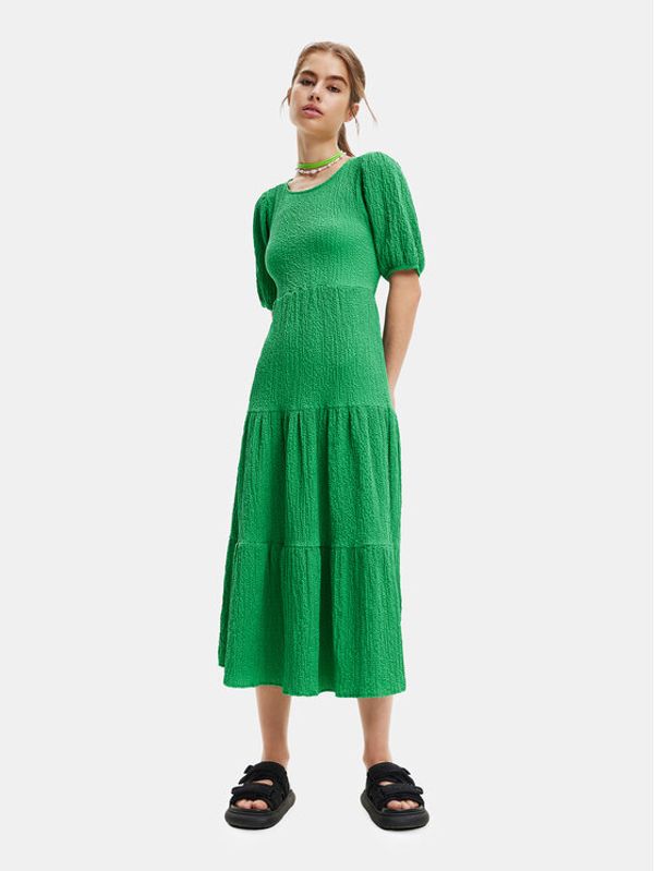 Desigual Desigual Vsakodnevna obleka 23SWVW45 Zelena Regular Fit