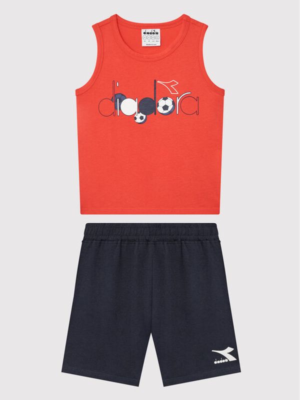 Diadora Diadora Komplet bluza in športne kratke hlače Set Kick 102.178268 Rdeča Regular Fit