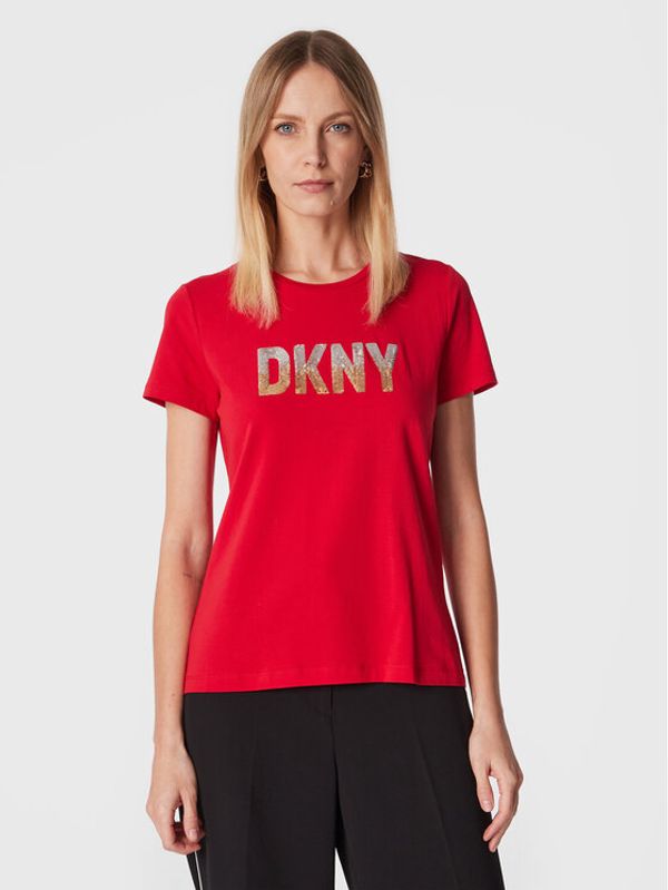 DKNY DKNY Majica P2MH7OMQ Rdeča Regular Fit
