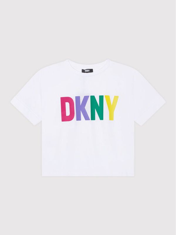 DKNY DKNY Majica D35S31 S Bela Relaxed Fit