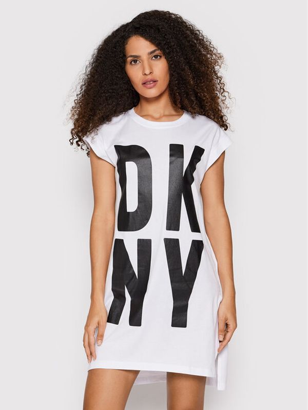 DKNY DKNY Majica P1RHRB2M Bela Regular Fit