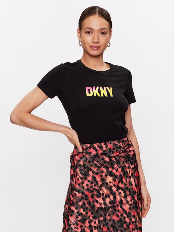 DKNY DKNY Majica P3BHDDNA Črna Regular Fit